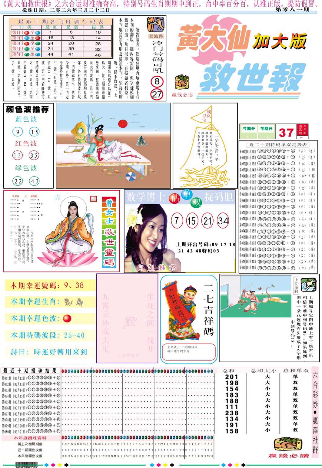 081期黄大仙救世A加大版[图]
